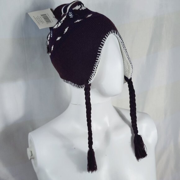 Nochilla Winter Wear Other - Nochilla Winter Wear Chocolate Brown Navy Blue Tassel Acrylic Winter Knit Hat